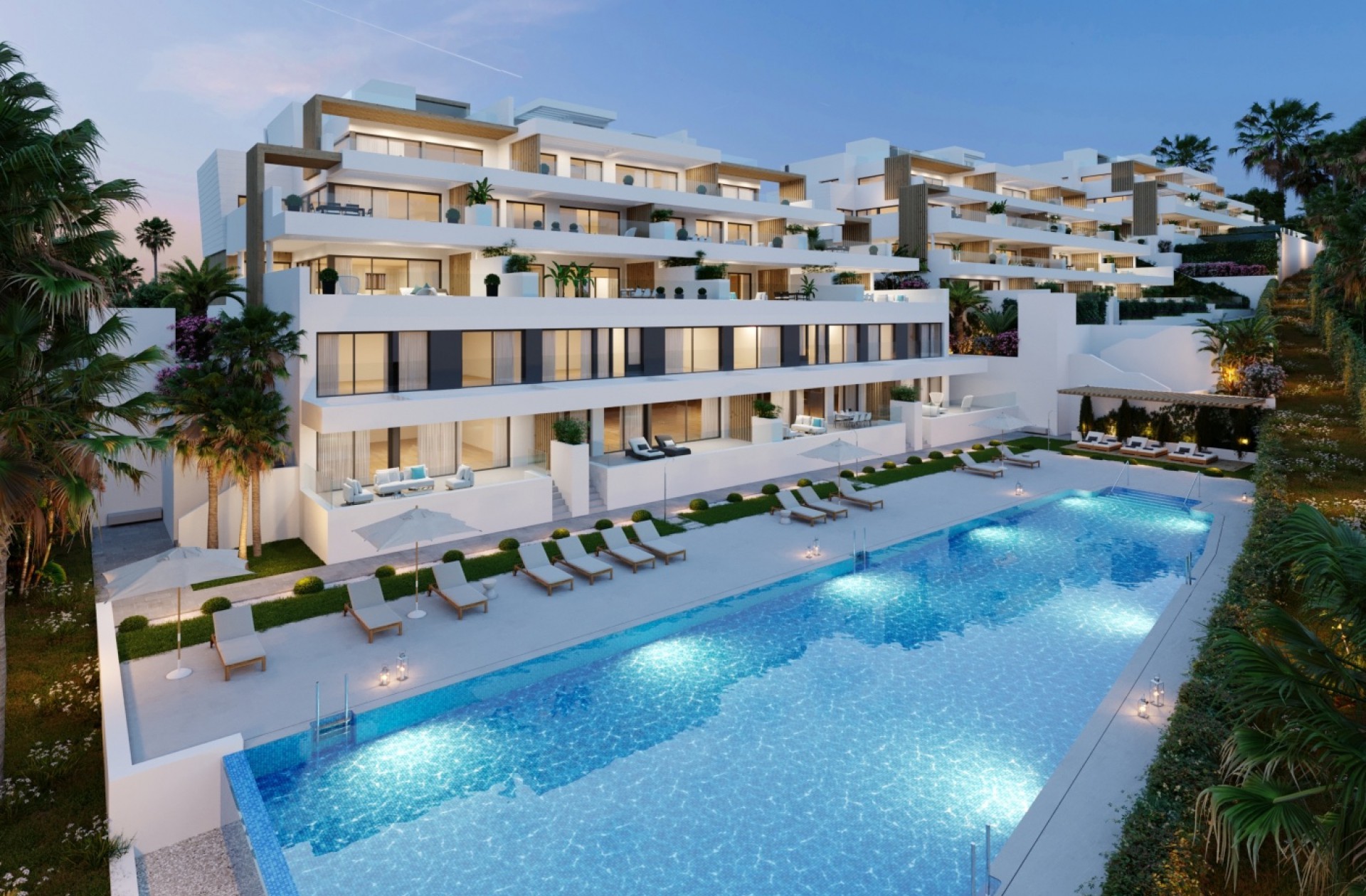 New build, 2 bedroom apartments in Estepona -Pool